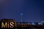 09.09.2023, Dublin, Hauptstadt Irlands,  The Spire, Die Nadel, eine 120 m hohe Edelstahlsule und Wahrzeichen der Stadt mit leuchtender Spitze in der Nacht.
