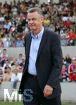 Fussball 1.Bundesliga 2006/07, Freundschaftsspiel, SSV Ulm 1846 - FC Bayern München, Dienstag 22.05.07,  Trainer Ottmar HITZFELD (Bayern München) ist zufrieden.