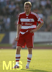 Fussball 1.Bundesliga 2006/07, Freundschaftsspiel, SSV Ulm 1846 - FC Bayern München, Dienstag 22.05.07, Christian LELL (Bayern München) ist nachdenklich.