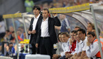 Fussball EM-Qualifikation, Deutschland - Slowakei in Hamburg, 06.06.2007,   Bundestrainer Jochim LÖW ( GER) und Co-Trainer Hans FLICK (re).