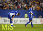 Fussball EM-Qualifikation, Deutschland - Slowakei in Hamburg, 06.06.2007,   Martin SKRTEL (links) und Dusan SVENTO (re, beide Slowakei) sind nach dem Spiel enttäuscht.