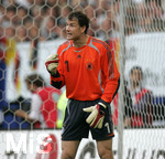 Fussball EM-Qualifikation, Deutschland - Slowakei in Hamburg, 06.06.2007,   Torwart Jens LEHMANN (GER) ist sauer.