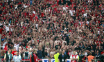 Fussball DFB-Pokal-Finale in Berlin, 26.05.2007,  VfB Stuttgart - 1.FC Nürnberg,  Die Nürnberger Fans feiern ihre Mannschaft.