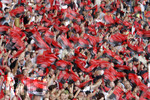 Fussball DFB-Pokal-Finale in Berlin, 26.05.2007,  VfB Stuttgart - 1.FC Nürnberg,  Die Nürnberger Fans feiern ihre Mannschaft. 