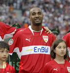 Fussball DFB-Pokal-Finale in Berlin, 26.05.2007,  VfB Stuttgart - 1.FC Nürnberg, Cacau (Stuttgart) freut sich auf das Spiel.