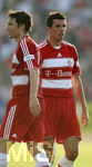 Fussball 1.Bundesliga 2006/07, Freundschaftsspiel, SSV Ulm 1846 - FC Bayern München, Dienstag 22.05.07,  Mark van BOMMEL (li) und Roy MAKAAY (re, beide Bayern München).