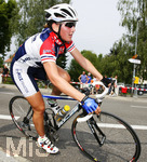 Rad, Radrennen, Damen, Durach,   Lisa BRENNAUER (Rot/Weis/Blaues Trikot, weisser Helm)  Siegerin beim Radrennen der Elite Frauen / Juniorinnen  09.06.07 in Durach.