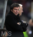 Fussball-Herren 2006/07, Turnier um den Bulls Cup in Salzburg, 13.02.07,   FC Bayern München - Red Bull Salzburg,  Trainer Lothar MATTHÄUS (li) und Teamchef Giovanni TRAPATTONI (beide Salzburg) sind unzufrieden.  