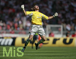 Fussball 1.Bundesliga 2006/07:  34. Spieltag,  VfB Stuttgart - FC Energie Cottbus  19.05.2007,  Torwart Timo HILDEBRAND (Stuttgart) jubelt in der Luft.