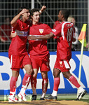 Fussball 1.Bundesliga 2006/07:  34. Spieltag,  VfB Stuttgart - FC Energie Cottbus  19.05.2007,  Sami KHEDIRA (li, Stuttgart) Torjubel zum 2:1 Treffer.