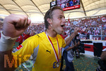Fussball 1.Bundesliga 2006/07:  34. Spieltag,  VfB Stuttgart - FC Energie Cottbus  19.05.2007,   Deutscher Meister: Torwart Timo HILDEBRAND (Stuttgart) schreit seine Freude heraus.