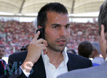Fussball 1.Bundesliga 2006/07:  34. Spieltag,  VfB Stuttgart - FC Energie Cottbus  19.05.2007,  Markus BABBEL (Stuttgart) telefoniert mit seinem Handy.