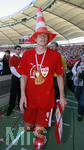 Fussball 1.Bundesliga 2006/07:  34. Spieltag,  VfB Stuttgart - FC Energie Cottbus  19.05.2007,  Mario GOMEZ (Stuttgart) mit Hüttchen auf dem Kopf.