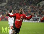 Fussball 1.Bundesliga 2006/07:  Spieltag 24, Bayer 04 Leverkusen - VfB Stuttgart, 03.03.07, JUAN (Leverkusen) freut sich über den Treffer zum 3:0.  