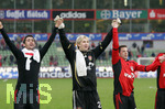 Fussball 1.Bundesliga 2006/07:  Spieltag 24, Bayer 04 Leverkusen - VfB Stuttgart, 03.03.07, Schlussjubel der Leverkusener Spieler. v.l. Karim HAGGUI, Torwart Rene ADLER.  