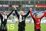 Fussball 1.Bundesliga 2006/07:  Spieltag 24, Bayer 04 Leverkusen - VfB Stuttgart, 03.03.07, Schlussjubel der Leverkusener Spieler. v.l. Karim HAGGUI, Torwart Rene ADLER.  