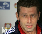Fussball 1.Bundesliga 2006/07:  Spieltag 24, Bayer 04 Leverkusen - VfB Stuttgart, 03.03.07, Trainer Michael SKIBBE (Leverkusen) freut sich.