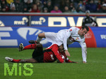 Fussball 1.Bundesliga 2006/07:  Spieltag 24, Bayer 04 Leverkusen - VfB Stuttgart, 03.03.07, Marco STRELLER (oben, Stuttgart) fällt über JUAN (unten, Leverkusen)    