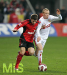 Fussball 1.Bundesliga 2006/07:  Spieltag 24, Bayer 04 Leverkusen - VfB Stuttgart, 03.03.07, Gonzalo CASTRO MONTILLA (li, Leverkusen) gegen Alexander FARNERUD (re, Stuttgart).