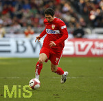 1. Bundesliga Herren, 25.Spieltag im Gottlieb-Daimler-Stadion, VfB Stuttgart - VFL Wolfsburg,  Roberto HILBERT (Stuttgart) am Ball. 
