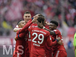04.05.2019, Fussball 1. Bundesliga 2018/2019, 32. Spieltag, FC Bayern Mnchen - Hannoiver 96, in der Allianz Arena Mnchen.
 Torjubel Kingsley Coman (Bayern Mnchen).
 
