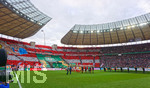 25.05.2019, Fussball DFB-Pokalfinale 2019, RB Leipzig - FC Bayern Mnchen, im Olympiastadion Berlin,  Einmarsch der beiden Mannschaften, die Leipziger Fans mit einer Choreografie in ihrer Kurve.

 
