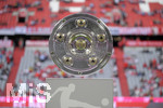16.08.2019, Fussball 1. Bundesliga 2019/2020, 1.Spieltag, FC Bayern Mnchen - Hertha BSC Berlin, in der Allianzarena Mnchen. Die Meisterschale steht auf der Stele bereit.


