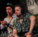 22.08.2019, Videospielemesse gamescom Kln. YouTuber Der Olli (re) und Florian Diedrich (alias LeFloid, DoktorFroid und FlipFloid).