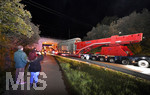 24.09.2019, Trafotransport vom Umspannwerk Irsingen zum Bahnhof Trkheim im Unterallgu, 