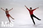 26.09.2019, Eiskunstlauf, 51. Nebelhorn-Trophy in Oberstdorf im Allgu, im Eissportzentrum Oberstdorf. Kurzprogramm Paare,  Tae Ok Ryom mit Ju Sik Kim (PRK, Nordkorea) auf dem Eis. 