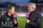 07.10.2019, Fussball 3.Bundesliga 2019/2020, 11. Spieltag, Wrzburger Kickers - TSV 1860 Mnchen, in der Flyeralarm-Arena Wrzburg.  re: Rudi Bommer am MAGENTA-TV-Mikrofon. 


