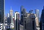 06.01.2020, Stadtrundgang Doha, Katar.  Blick aus dem fenster auf die Skyline vom Stadtteil West Bay.