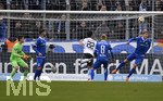 23.02.2020, Fussball 3. Bundesliga 2019/2020, 25.Spieltag, TSV 1860 Mnchen - 1.FC Magdeburg, im Grnwalderstadion Mnchen,  Aaron Berzel (1860 Mnchen) trifft zum 1:0. 


