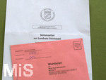 23.03.2020,  Gemeinderatswahl, Brgermeister, Kreistags und Landratswahlen in Bayern 2020, Wahlbezirk Bad Wrishofen in Bayern. Es ist eine Stichwahl ntig, hier whlt ein Brger per Briefwahl.