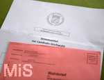 23.03.2020,  Gemeinderatswahl, Brgermeister, Kreistags und Landratswahlen in Bayern 2020, Wahlbezirk Bad Wrishofen in Bayern. Es ist eine Stichwahl ntig, hier whlt ein Brger per Briefwahl.