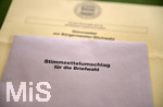 23.03.2020,  Gemeinderatswahl, Brgermeister, Kreistags und Landratswahlen in Bayern 2020, Wahlbezirk Bad Wrishofen in Bayern. Es ist eine Stichwahl ntig, hier whlt ein Brger per Briefwahl.
