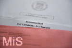 23.03.2020,  Gemeinderatswahl, Brgermeister, Kreistags und Landratswahlen in Bayern 2020, Wahlbezirk Bad Wrishofen in Bayern. Es ist eine Stichwahl ntig, hier whlt ein Brger per Briefwahl.
