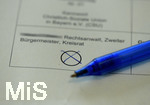 23.03.2020,  Gemeinderatswahl, Brgermeister, Kreistags und Landratswahlen in Bayern 2020, Wahlbezirk Bad Wrishofen in Bayern. Es ist eine Stichwahl ntig, hier whlt ein Brger per Briefwahl.