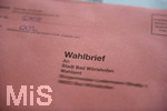 23.03.2020,  Gemeinderatswahl, Brgermeister, Kreistags und Landratswahlen in Bayern 2020, Wahlbezirk Bad Wrishofen in Bayern. Es ist eine Stichwahl ntig, hier whlt ein Brger per Briefwahl.