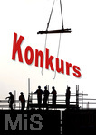 23.02.2020, Symbolbild Konkurs auf dem Bau, 
