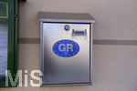 06.04.2020,  Briefkasten an einem Haus in Mindelheim (Unterallgu) mit Griechischem Europa-Aufkleber.