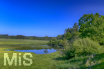 22.05.2020,  Landschaftsbilder bei Bad Wrishofen, ursprngliche Landschaften mit blhenden Hecken und Hgel-Landschaft und einem kleinen Teich.
