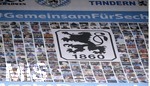 31.05.2020, Fussball 3. Bundesliga 2019/2020, 28.Spieltag, TSV 1860 Mnchen - MSV Duisburg, im Grnwalderstadion Mnchen,  Lwenfans sind als Portra?t auf einem riesigen Banner verewigt.
    


