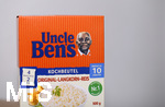 20.06.2020, Uncle Bens Reis, Packung mit Kochbeutel, Langkornreis.