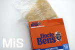 20.06.2020, Uncle Bens Reis, Packung mit Kochbeutel, Langkornreis. 