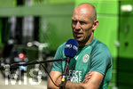 20.07.2020, Fussball Eredivisie Niederlande (1.Liga Holland), Saison 2020/2021, Neuzugang Arjen Robben beim FC Groningen (Niederlande) beim ersten Training.  TV-Interview.

