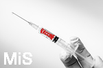 10.09.2020, Pharmaindustrie, Symbolbild Einwegspritze.   Vaccine