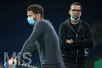 11.09.2020, Fussball DFB Pokal 2020/2021, 1. Runde, Eintracht Braunschweig - Hertha BSC Berlin, im Eintracht-Stadion Braunschweig. (L-R) Sportdirektor Arne Friedrich (Hertha BSC Berlin) und Geschftsfhrer Sport und Kommunikation Michael Preetz (Hertha BSC Berlin)


