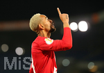 11.09.2020, Fussball DFB Pokal 2020/2021, 1. Runde, Eintracht Braunschweig - Hertha BSC Berlin, im Eintracht-Stadion Braunschweig. Jubel Torschtze Matheus Cunha (Hertha BSC Berlin) zum Tor zum 2:2



