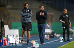 11.09.2020, Fussball DFB Pokal 2020/2021, 1. Runde, Eintracht Braunschweig - Hertha BSC Berlin, im Eintracht-Stadion Braunschweig. (L-R) Co-Trainer Thomas Stickroth (Eintracht Braunschweig) und Trainer Daniel Meyer (Eintracht Braunschweig)



